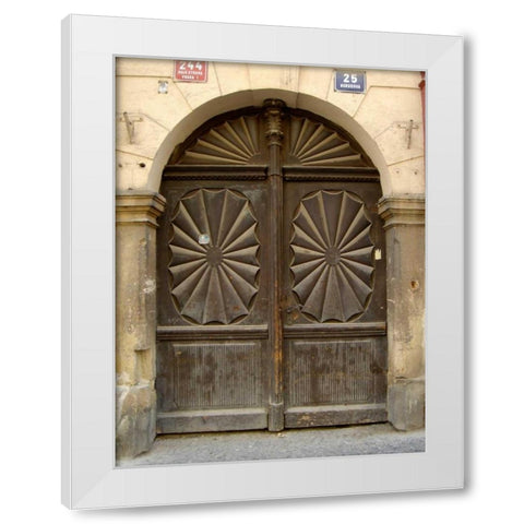 Prague Door VI White Modern Wood Framed Art Print by Christensen, Jim