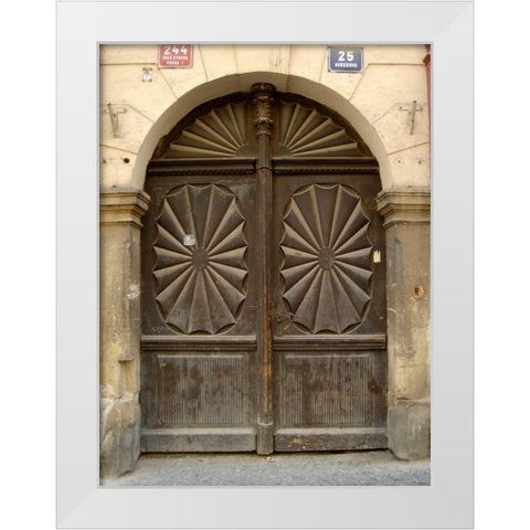 Prague Door VI White Modern Wood Framed Art Print by Christensen, Jim