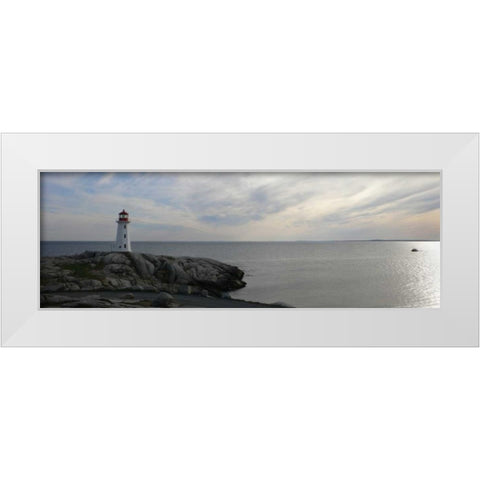 Lighthouse I White Modern Wood Framed Art Print by Christensen, Jim