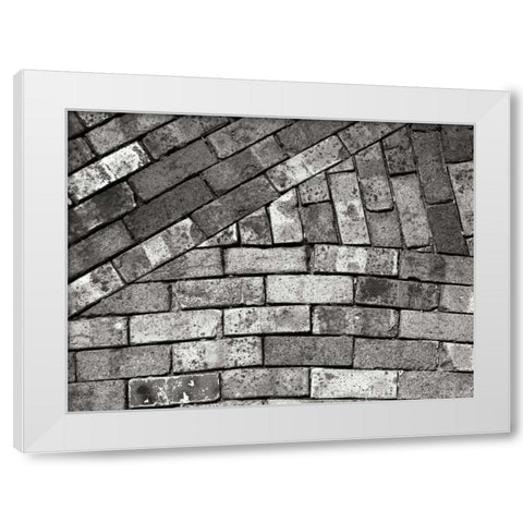 Bricks White Modern Wood Framed Art Print by Christensen, Jim