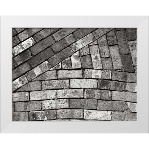 Bricks White Modern Wood Framed Art Print by Christensen, Jim