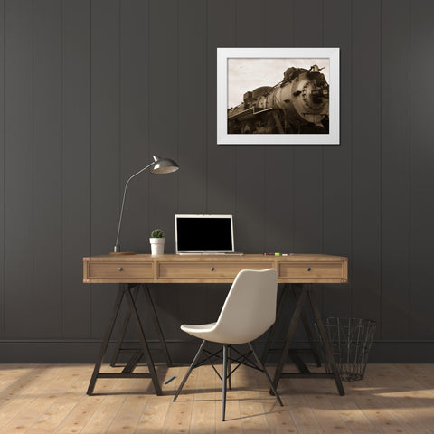 Train I White Modern Wood Framed Art Print by Christensen, Jim