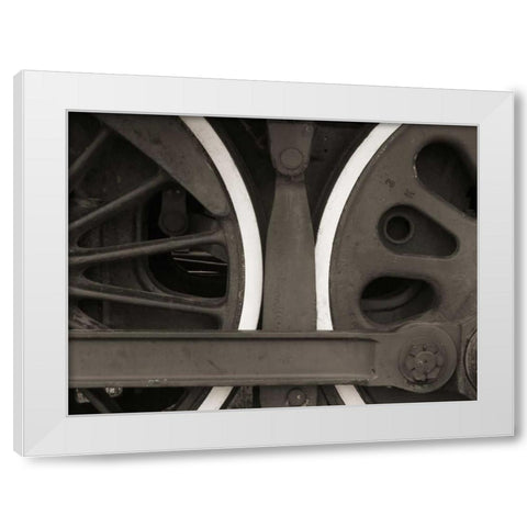 Train III White Modern Wood Framed Art Print by Christensen, Jim