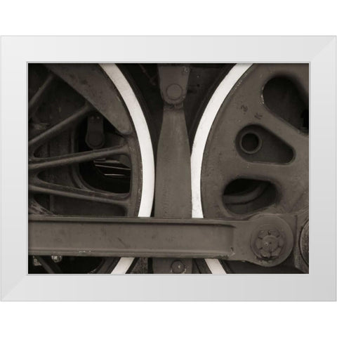 Train III White Modern Wood Framed Art Print by Christensen, Jim