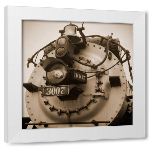 Train VI White Modern Wood Framed Art Print by Christensen, Jim