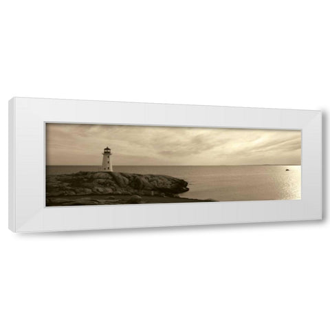 Lighthouse III White Modern Wood Framed Art Print by Christensen, Jim