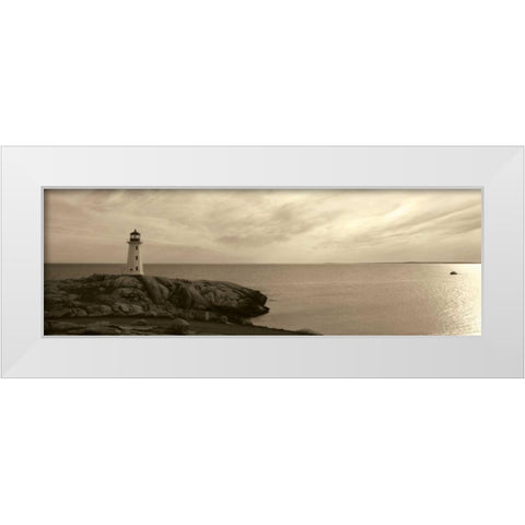 Lighthouse III White Modern Wood Framed Art Print by Christensen, Jim