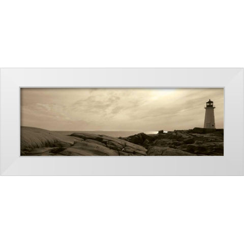 Lighthouse IV White Modern Wood Framed Art Print by Christensen, Jim