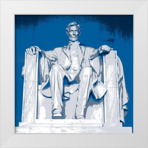 Lincoln Monument White Modern Wood Framed Art Print by Christensen, Jim