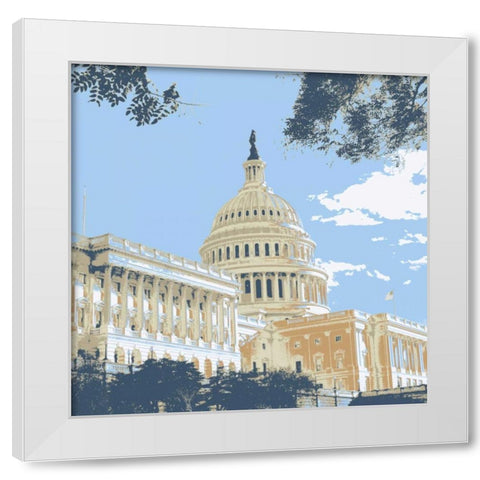 US Capital White Modern Wood Framed Art Print by Christensen, Jim