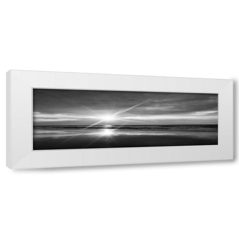 Beauteous Light Panel Bw I White Modern Wood Framed Art Print by Hausenflock, Alan