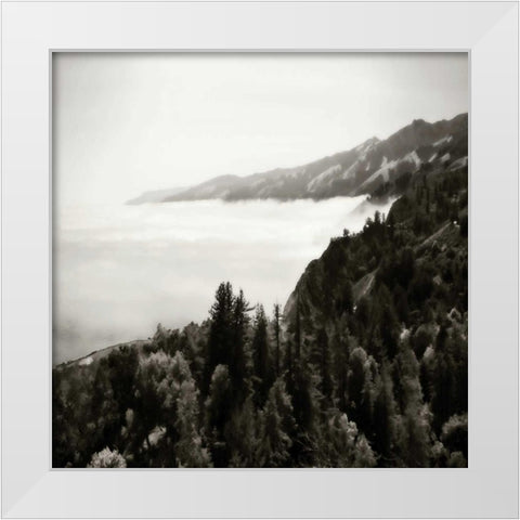 Pacific Fog Sq II White Modern Wood Framed Art Print by Hausenflock, Alan