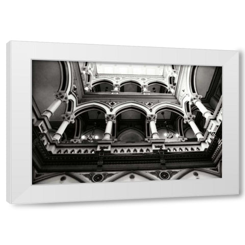 Moorish Balconies III White Modern Wood Framed Art Print by Hausenflock, Alan