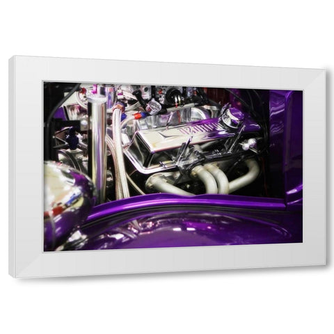 Street Rod II White Modern Wood Framed Art Print by Hausenflock, Alan