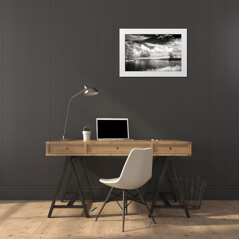 Shearon Lake II White Modern Wood Framed Art Print by Hausenflock, Alan