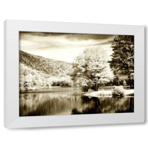 Mountain Lake I White Modern Wood Framed Art Print by Hausenflock, Alan