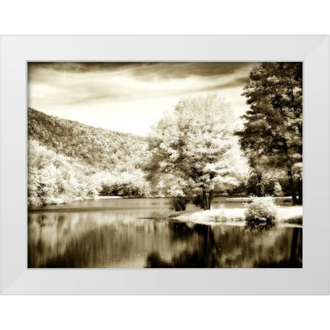 Mountain Lake I White Modern Wood Framed Art Print by Hausenflock, Alan