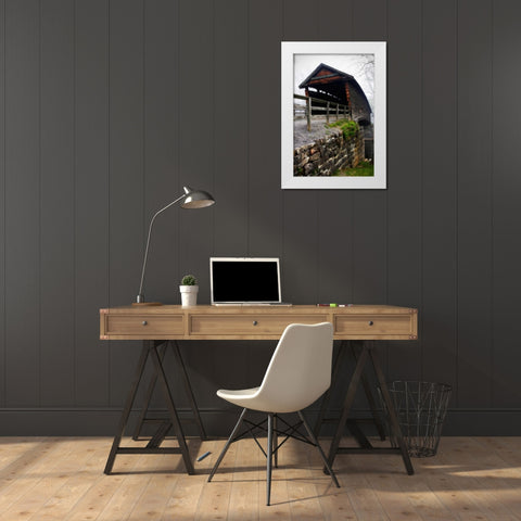 Humpback Bridge III White Modern Wood Framed Art Print by Hausenflock, Alan