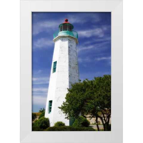 Old Point Comfort Light I White Modern Wood Framed Art Print by Hausenflock, Alan