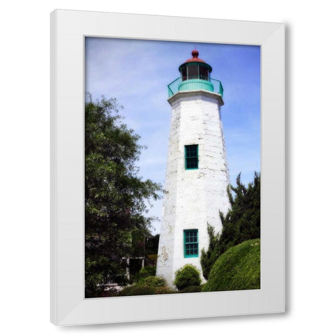 Old Point Comfort Light II White Modern Wood Framed Art Print by Hausenflock, Alan