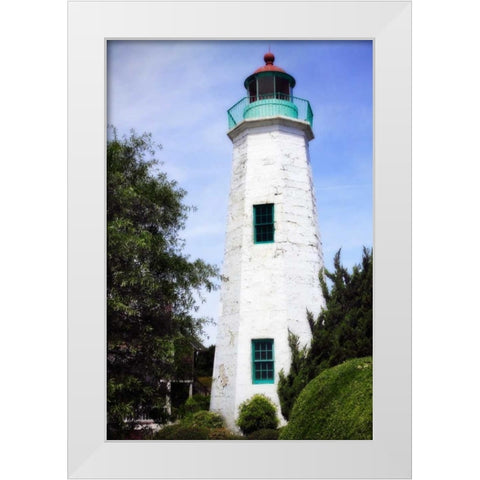 Old Point Comfort Light II White Modern Wood Framed Art Print by Hausenflock, Alan