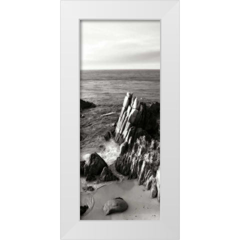 Lovers Point Panel BW 4 White Modern Wood Framed Art Print by Hausenflock, Alan