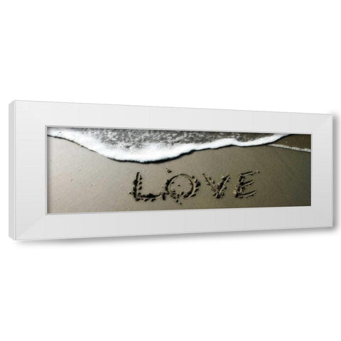 Love White Modern Wood Framed Art Print by Hausenflock, Alan