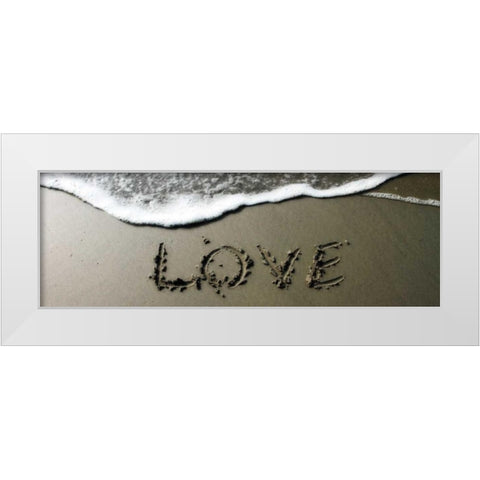 Love White Modern Wood Framed Art Print by Hausenflock, Alan