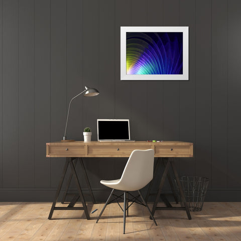 Arches of Color I White Modern Wood Framed Art Print by Hausenflock, Alan