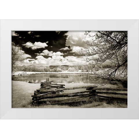 Old Mill Lake White Modern Wood Framed Art Print by Hausenflock, Alan