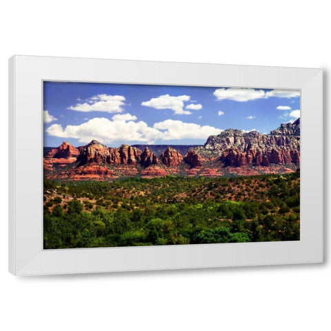 Red Rock Canyon I White Modern Wood Framed Art Print by Hausenflock, Alan