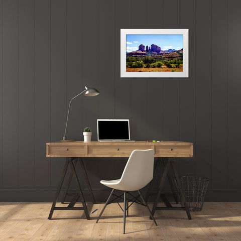 Cathedral Rock I White Modern Wood Framed Art Print by Hausenflock, Alan