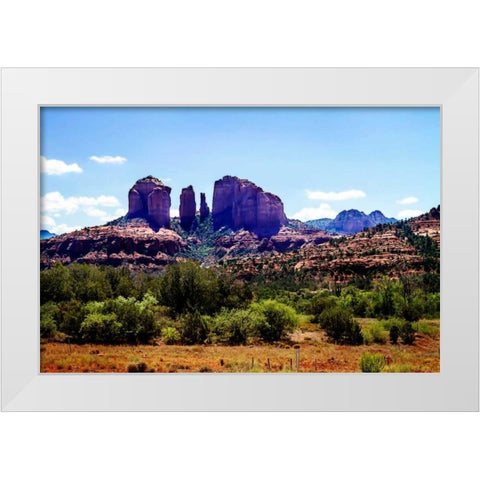 Cathedral Rock I White Modern Wood Framed Art Print by Hausenflock, Alan
