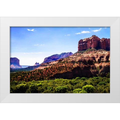 Cathedral Rock II White Modern Wood Framed Art Print by Hausenflock, Alan
