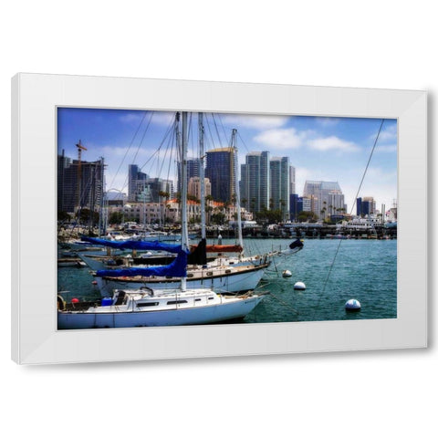 San Diego Que I White Modern Wood Framed Art Print by Hausenflock, Alan