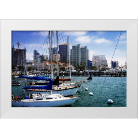 San Diego Que I White Modern Wood Framed Art Print by Hausenflock, Alan