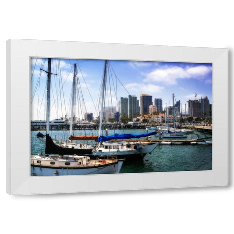 San Diego Que II White Modern Wood Framed Art Print by Hausenflock, Alan