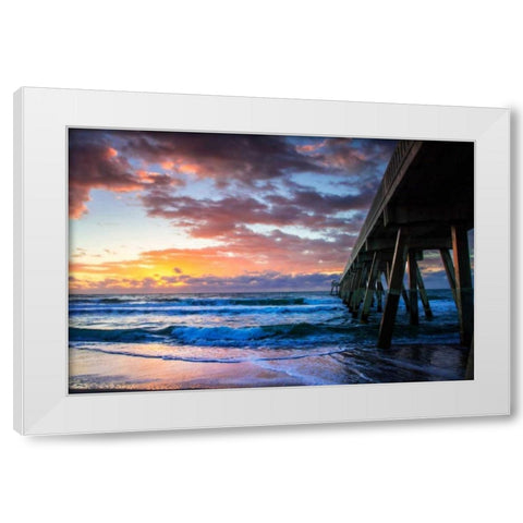 Mercers Pier I White Modern Wood Framed Art Print by Hausenflock, Alan