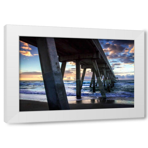 Mercers Pier II White Modern Wood Framed Art Print by Hausenflock, Alan