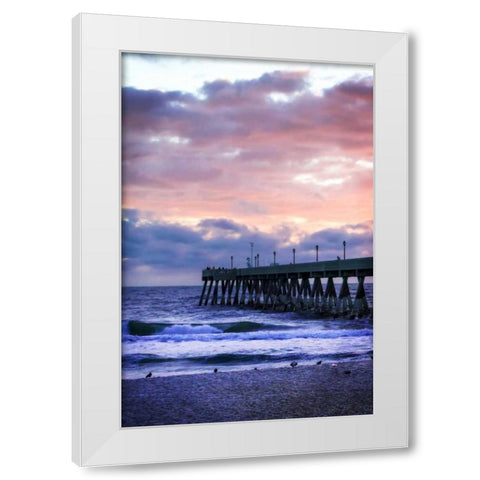 Mercers Pier III White Modern Wood Framed Art Print by Hausenflock, Alan