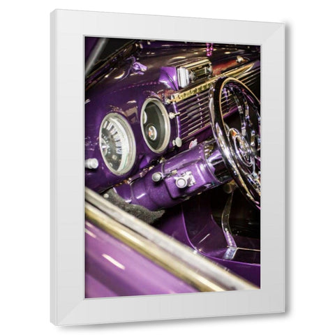 Purple Flamer II White Modern Wood Framed Art Print by Hausenflock, Alan