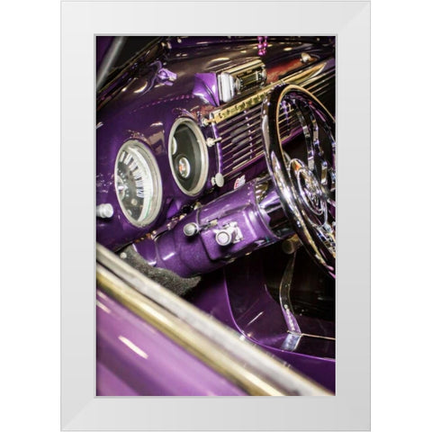 Purple Flamer II White Modern Wood Framed Art Print by Hausenflock, Alan