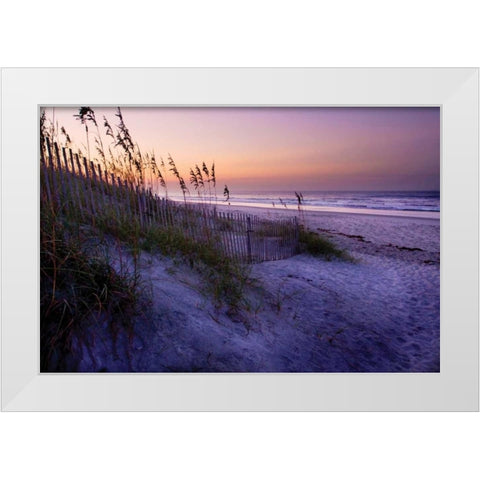 Lavender Beach I White Modern Wood Framed Art Print by Hausenflock, Alan