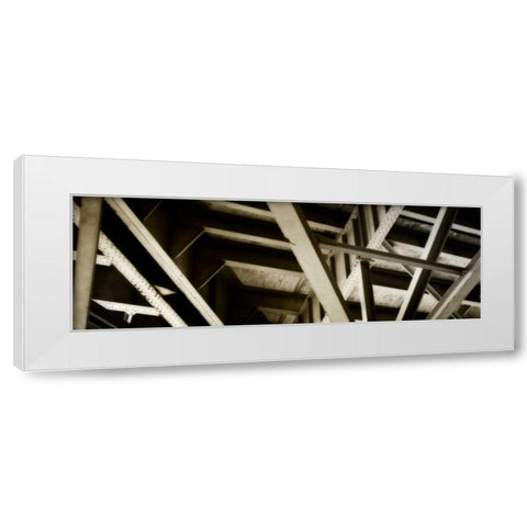 Structure II White Modern Wood Framed Art Print by Hausenflock, Alan