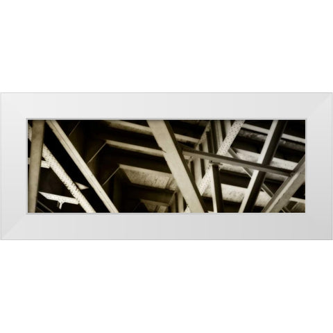 Structure II White Modern Wood Framed Art Print by Hausenflock, Alan