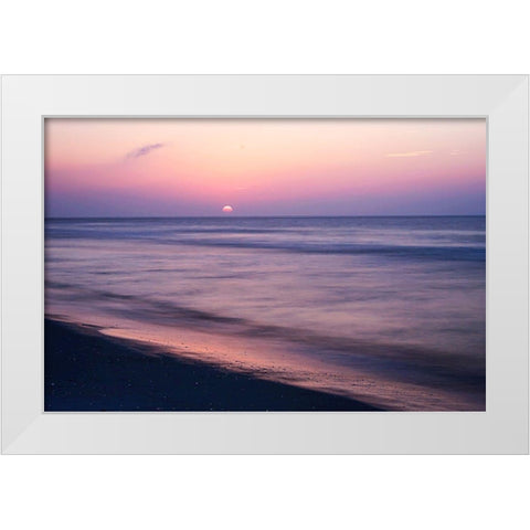 Pink Sun in Lavender Haze White Modern Wood Framed Art Print by Hausenflock, Alan