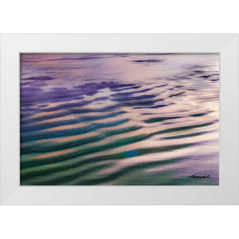 Water and Sand White Modern Wood Framed Art Print by Hausenflock, Alan