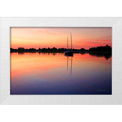 New Day Dawning White Modern Wood Framed Art Print by Hausenflock, Alan