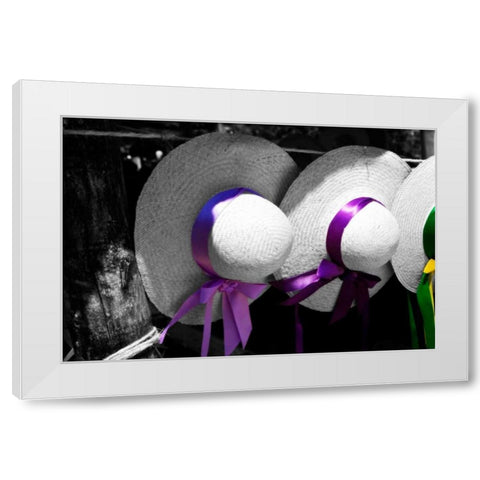 Fancy Hats II White Modern Wood Framed Art Print by Hausenflock, Alan