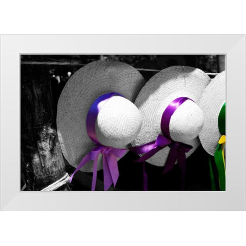 Fancy Hats II White Modern Wood Framed Art Print by Hausenflock, Alan